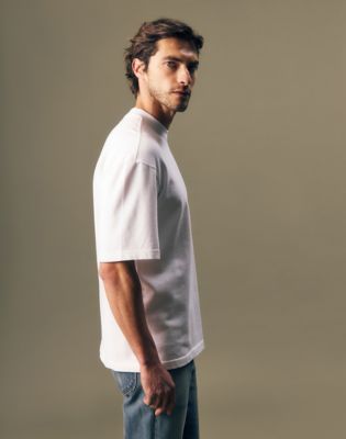 Gold Regular Tee in Bright White