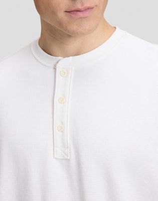 Slim Henley Tee in Ecru