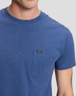 Slim Ultimate Pocket Tee in Navy Mele