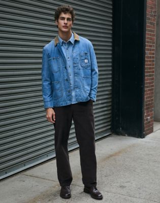 Workwear Loose Corduroy Trousers in Chocolate Torte