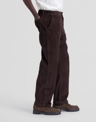 Workwear Loose Corduroy Trousers in Chocolate Torte
