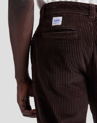 Workwear Loose Corduroy Trousers in Chocolate Torte
