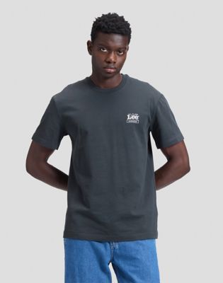 Workwear Crew Relaxed Tee in Washed Black
