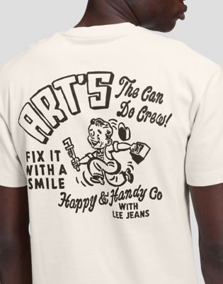 Workwear Crew Relaxed Tee in Ecru alternative view 9