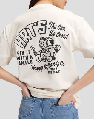 Workwear Crew Relaxed Tee in Ecru alternative view 5