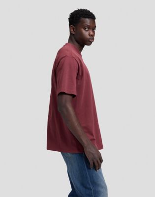 Workwear Relaxed Boxy Heavy Tee in Port