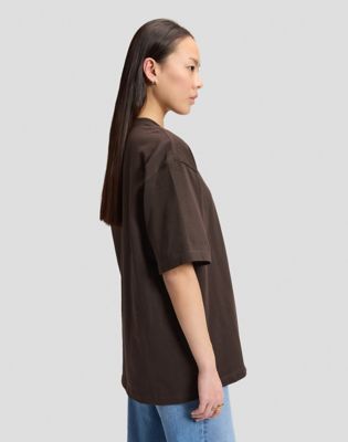 Workwear Relaxed Boxy Heavy Tee in Chocolate Torte