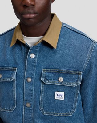 Workwear Relaxed Overshirt in Northern Sky