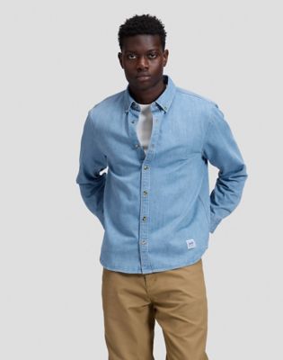 Workwear Relaxed No Pocket Button Down Shirt in Just Me