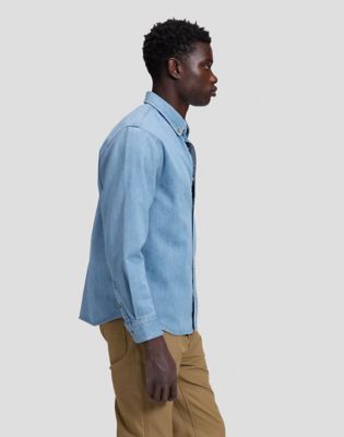 Workwear Relaxed No Pocket Button Down Shirt in Just Me