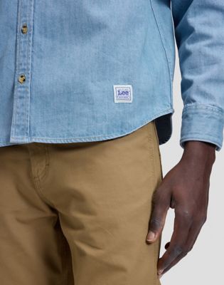 Workwear Relaxed No Pocket Button Down Shirt in Just Me