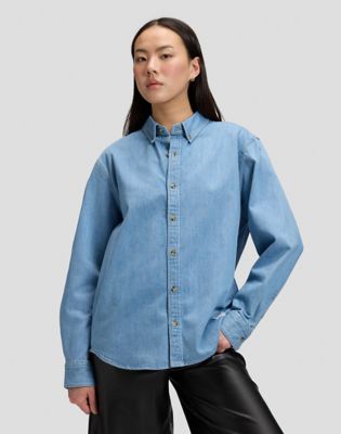 Workwear Relaxed No Pocket Button Down Shirt in Just Me