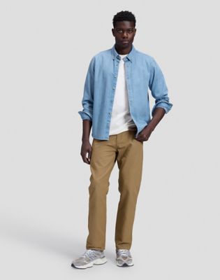 Workwear Relaxed No Pocket Button Down Shirt in Just Me