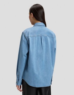 Workwear Relaxed No Pocket Button Down Shirt in Just Me