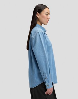 Workwear Relaxed No Pocket Button Down Shirt in Just Me