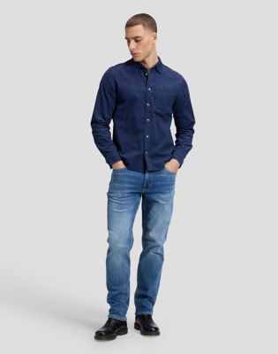 Regular Leesure Shirt in Dress Blues