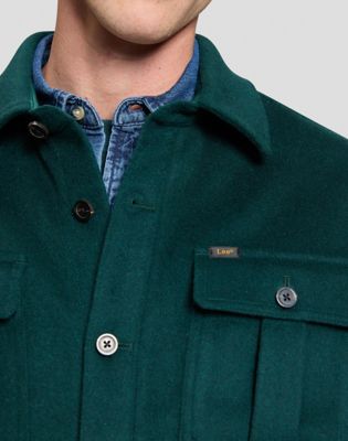 Relaxed Utility Wool Shirt in Ponderosa Pine