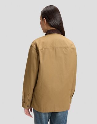 Workwear Relaxed Overshirt in Dark Khaki