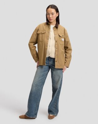 Workwear Relaxed Overshirt in Dark Khaki