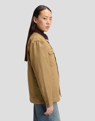 Workwear Relaxed Overshirt in Dark Khaki