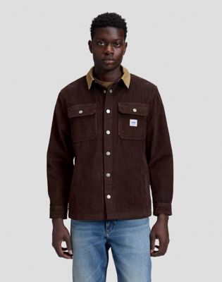 Workwear Relaxed Overshirt in Chocolate Torte