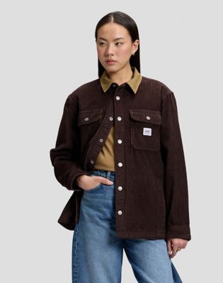 Workwear Relaxed Overshirt in Chocolate Torte