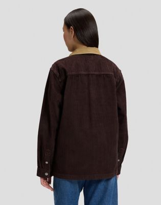 Workwear Relaxed Overshirt in Chocolate Torte