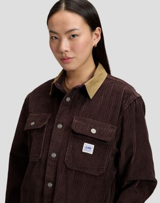 Workwear Relaxed Overshirt in Chocolate Torte