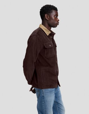 Workwear Relaxed Overshirt in Chocolate Torte
