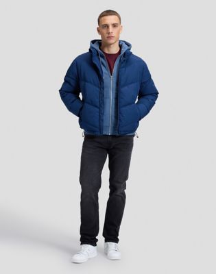 Regular Short Lee Puffer Jacket in Dress Blues