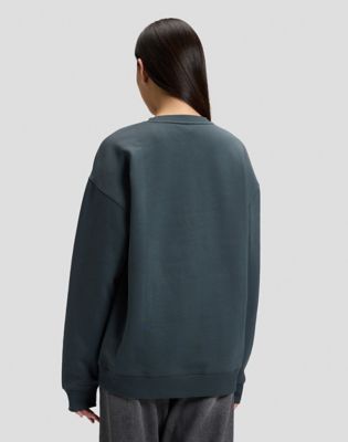 Workwear Relaxed Sweatshirt in Washed Black