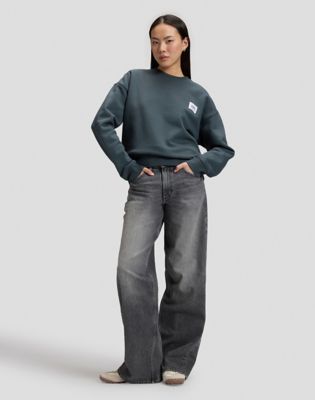 Workwear Relaxed Sweatshirt in Washed Black