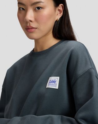 Workwear Relaxed Sweatshirt in Washed Black