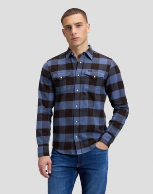 Regular Clean Western Shirt in Chocolate Torte