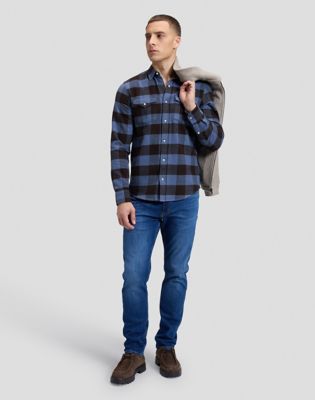 Regular Clean Western Shirt in Chocolate Torte