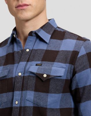 Regular Clean Western Shirt in Chocolate Torte