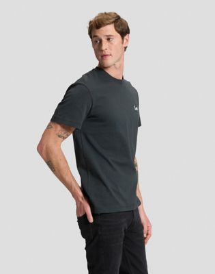 Relaxed Small Logo Tee in Washed Black