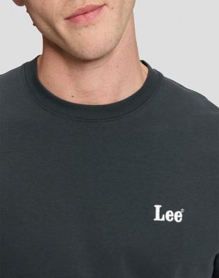 Relaxed Small Logo Tee in Washed Black