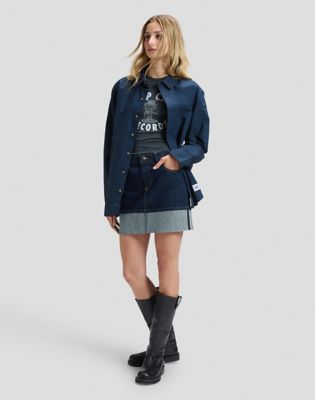 Workwear Relaxed No Pocket Button Down Shirt in Insignia Blue