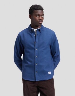 Workwear Relaxed No Pocket Button Down Shirt in Insignia Blue