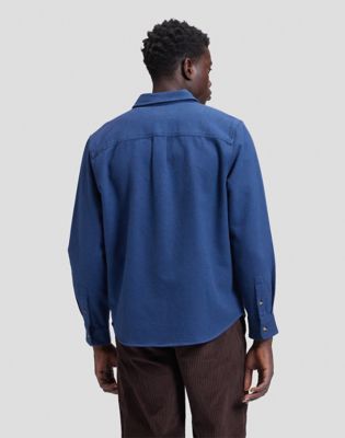 Workwear Relaxed No Pocket Button Down Shirt in Insignia Blue