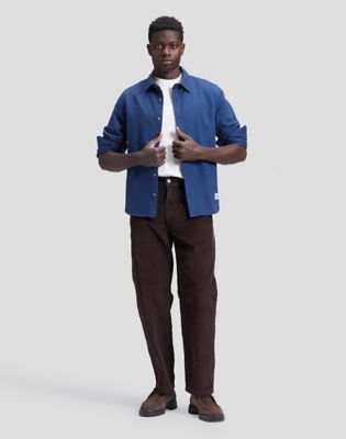 Workwear Relaxed No Pocket Button Down Shirt in Insignia Blue