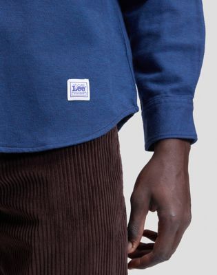 Workwear Relaxed No Pocket Button Down Shirt in Insignia Blue