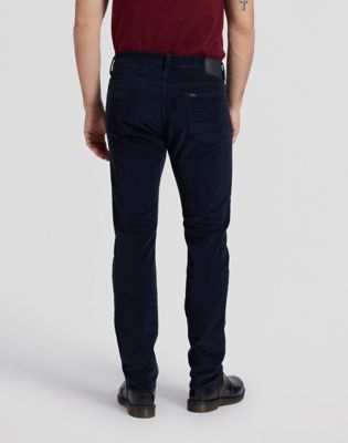 Rider Slim Corduroy Trousers in Rebel Navy
