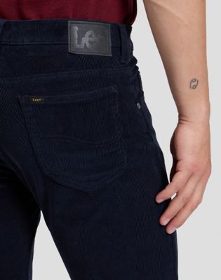 Rider Slim Corduroy Trousers in Rebel Navy