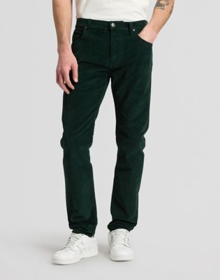 Rider Slim Corduroy Trousers in Scarab
