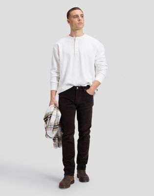 Daren Regular Straight Corduroy Trousers in Chocolate Torte