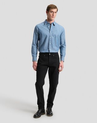 David Regular Tapered Jean in Base Black