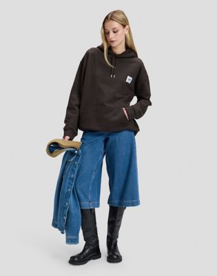 Workwear Relaxed Hoodie in Chocolate Torte
