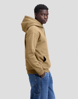 Workwear Relaxed Hoodie in Dark Khaki